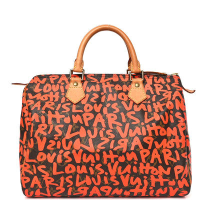 Louis Vuitton Monogram Graffiti Speedy 30 Orange 1 of 9