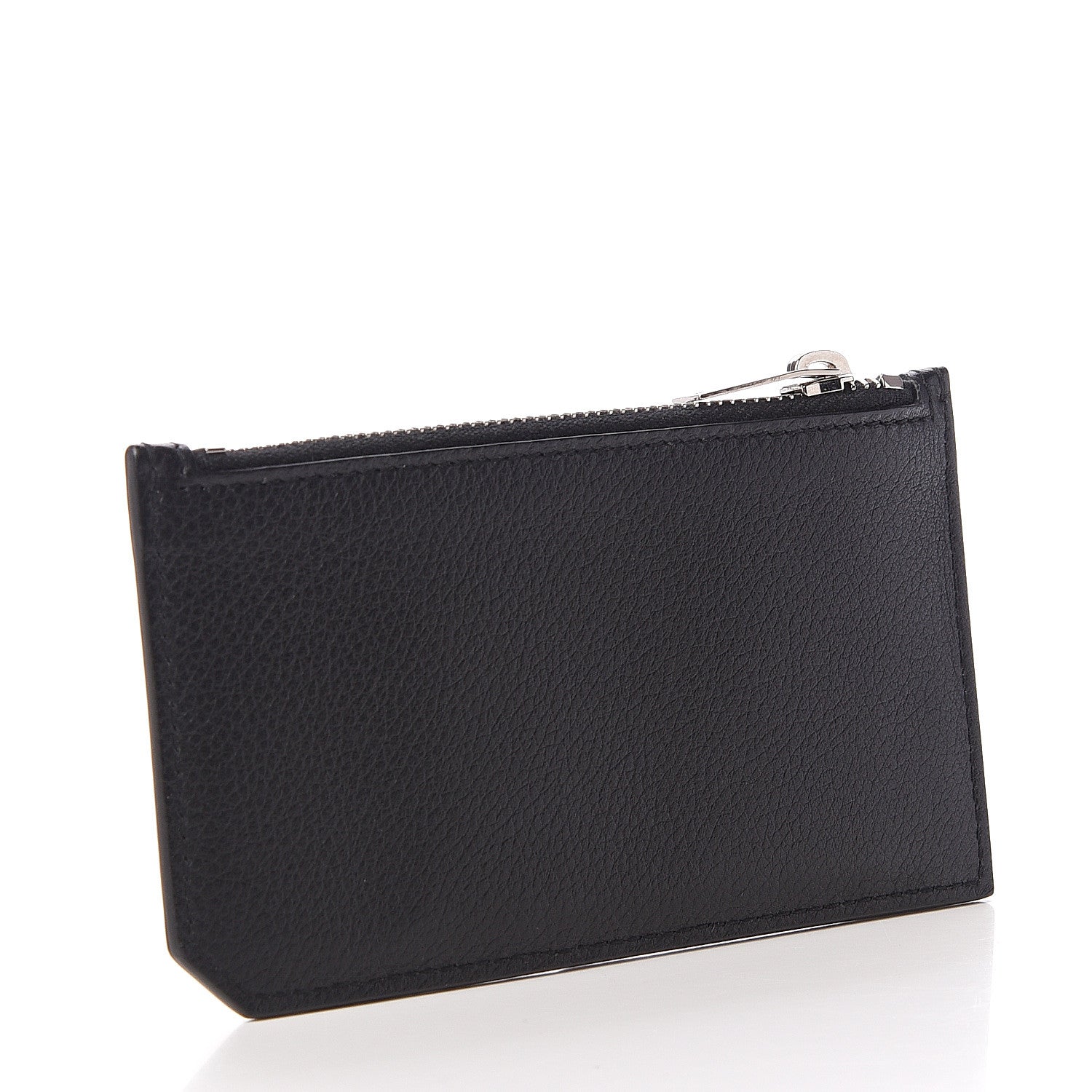Saint Laurent Grained Calfskin 5 Fragments Zip Pouch Card Holder Black 2 of 9