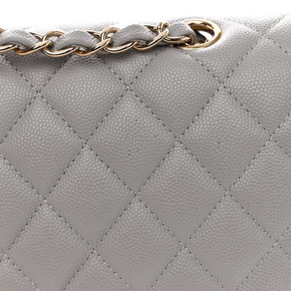 Chanel Caviar Quilted Medium Double Flap Grey 12 of 12