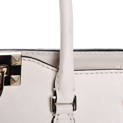 Valentino Garavani Vitello Rockstud Double Handle Tote Ivory 15 of 15