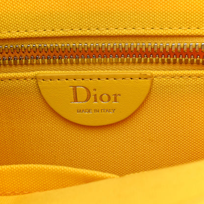Christian Dior Canvas Embroidered Book Cover Medium Book Tote Yellow Red 6 of 11