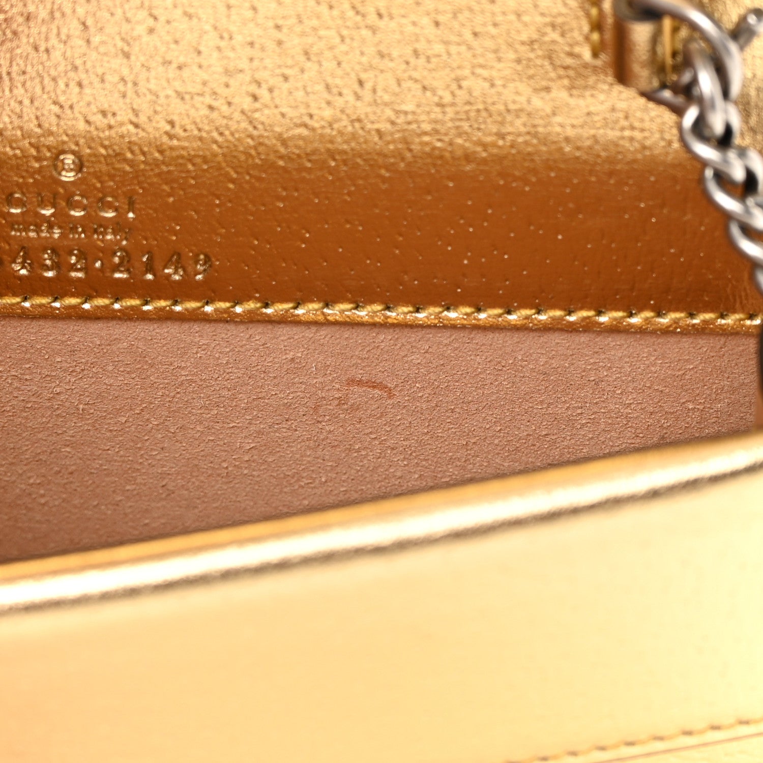 Gucci Metallic Calfskin Super Mini Dionysus Shoulder Bag Gold 10 of 10