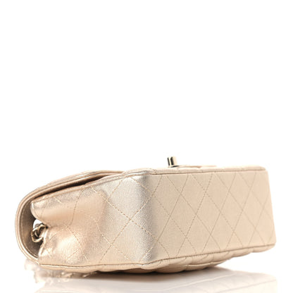 Chanel Metallic Lambskin Quilted Mini Rectangular Flap Gold 3 of 10