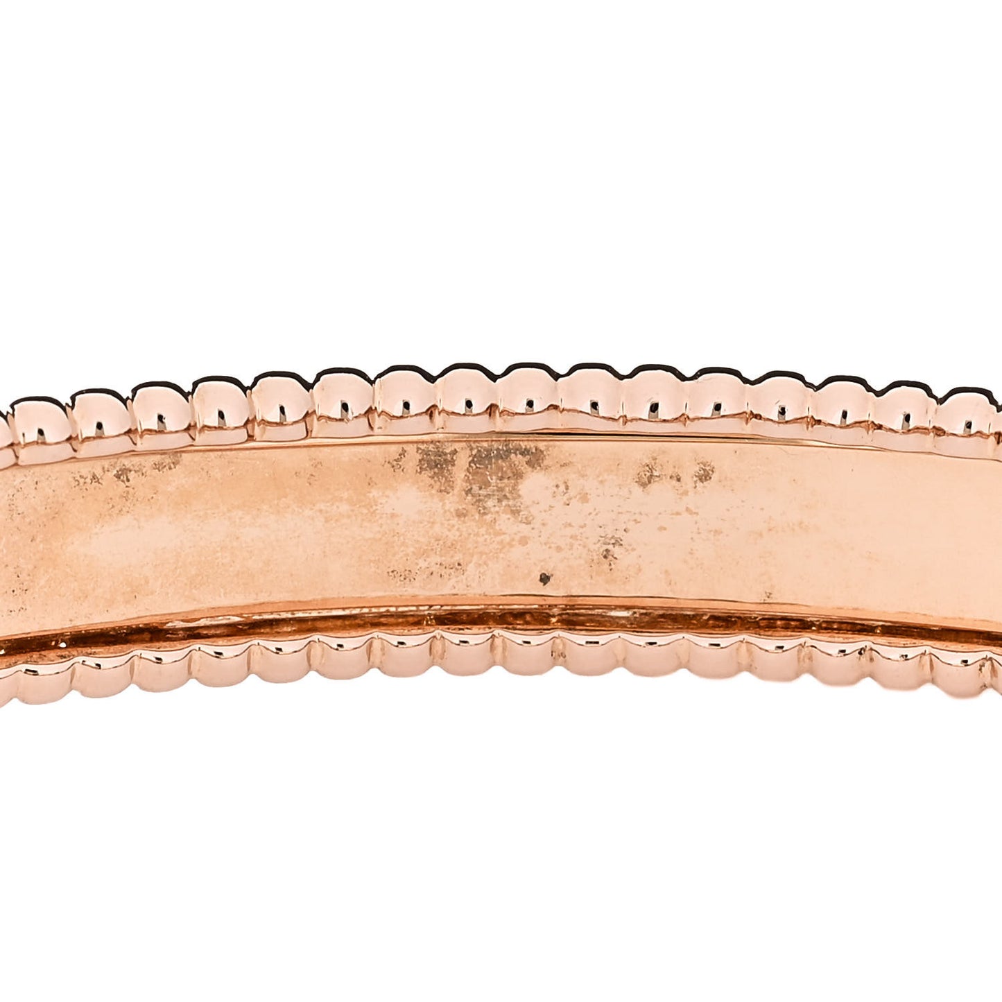 18K Rose Gold Perlee Signature Bangle Bracelet M