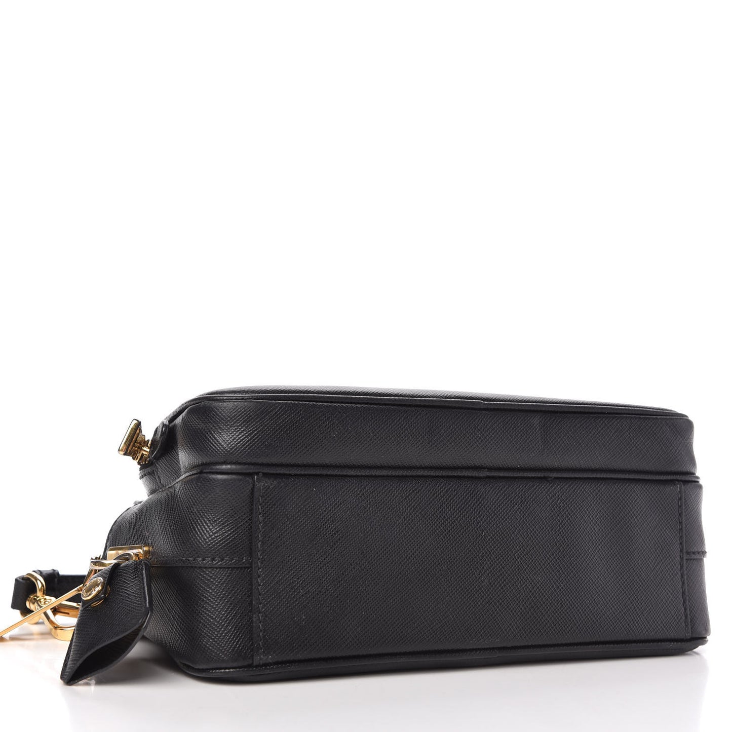 Saffiano Lux Camera Case Crossbody Bag Black