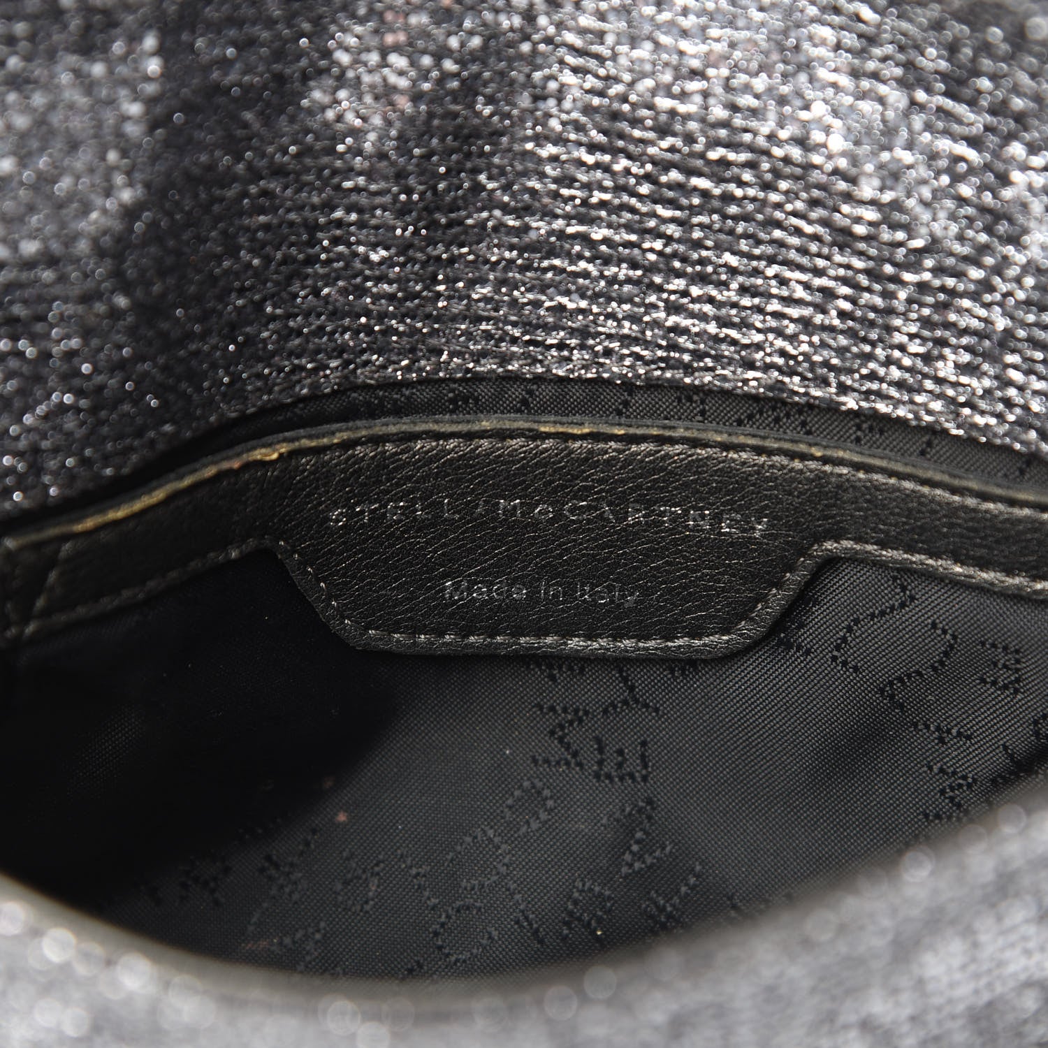 Stella McCartney Metallic Woven Raffia Falabella Crossbody Bag Silver 6 of 12