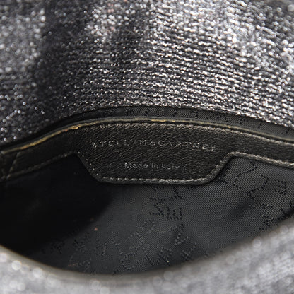 Stella McCartney Metallic Woven Raffia Falabella Crossbody Bag Silver 6 of 12