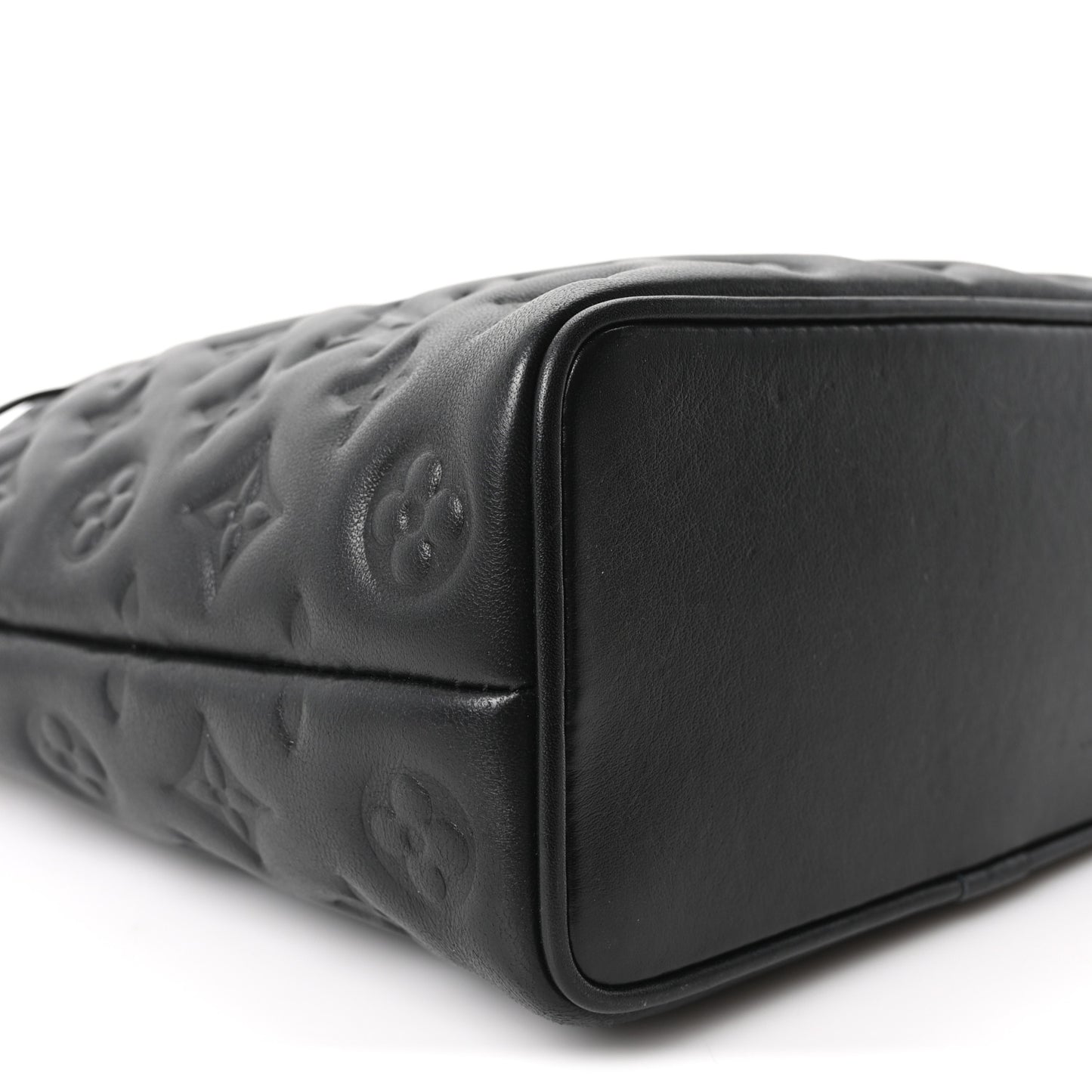 Lambskin Embossed Monogram Coussin Bucket Black Black