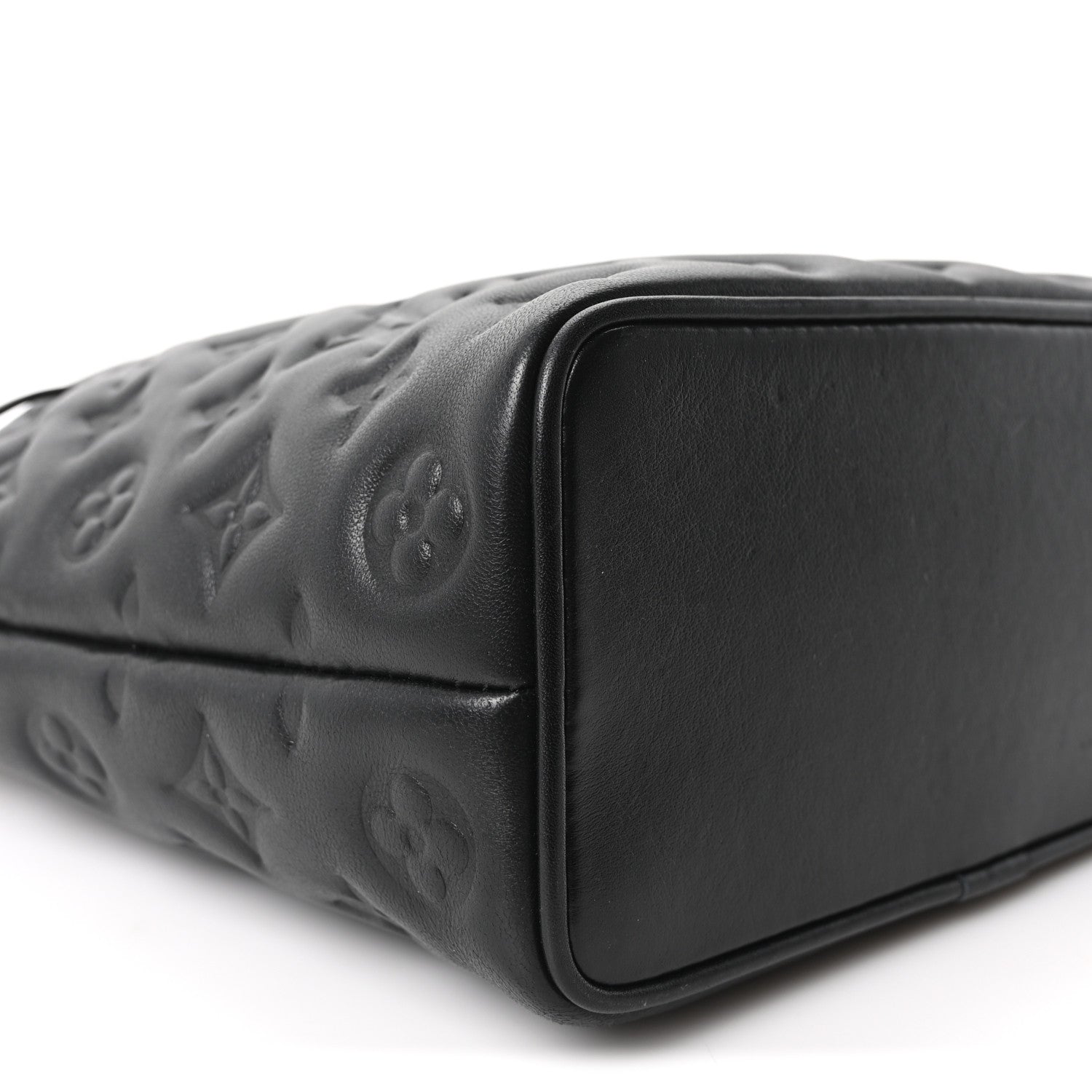 Louis Vuitton Lambskin Embossed Monogram Coussin Bucket Black Black 8 of 9
