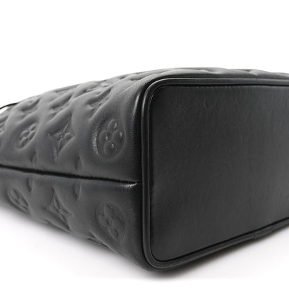 Louis Vuitton Lambskin Embossed Monogram Coussin Bucket Black Black 8 of 9