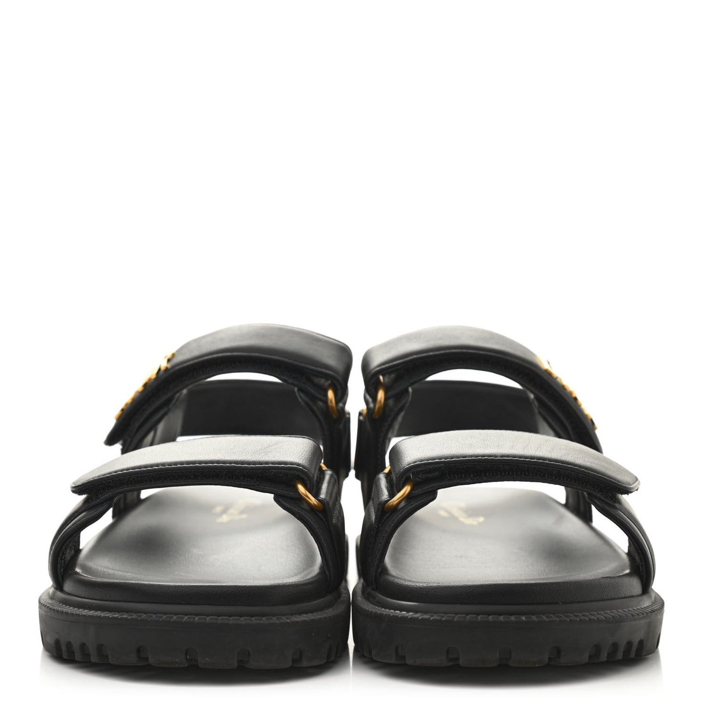 Lambskin Dioract 10mm Sandals 37.5 Black