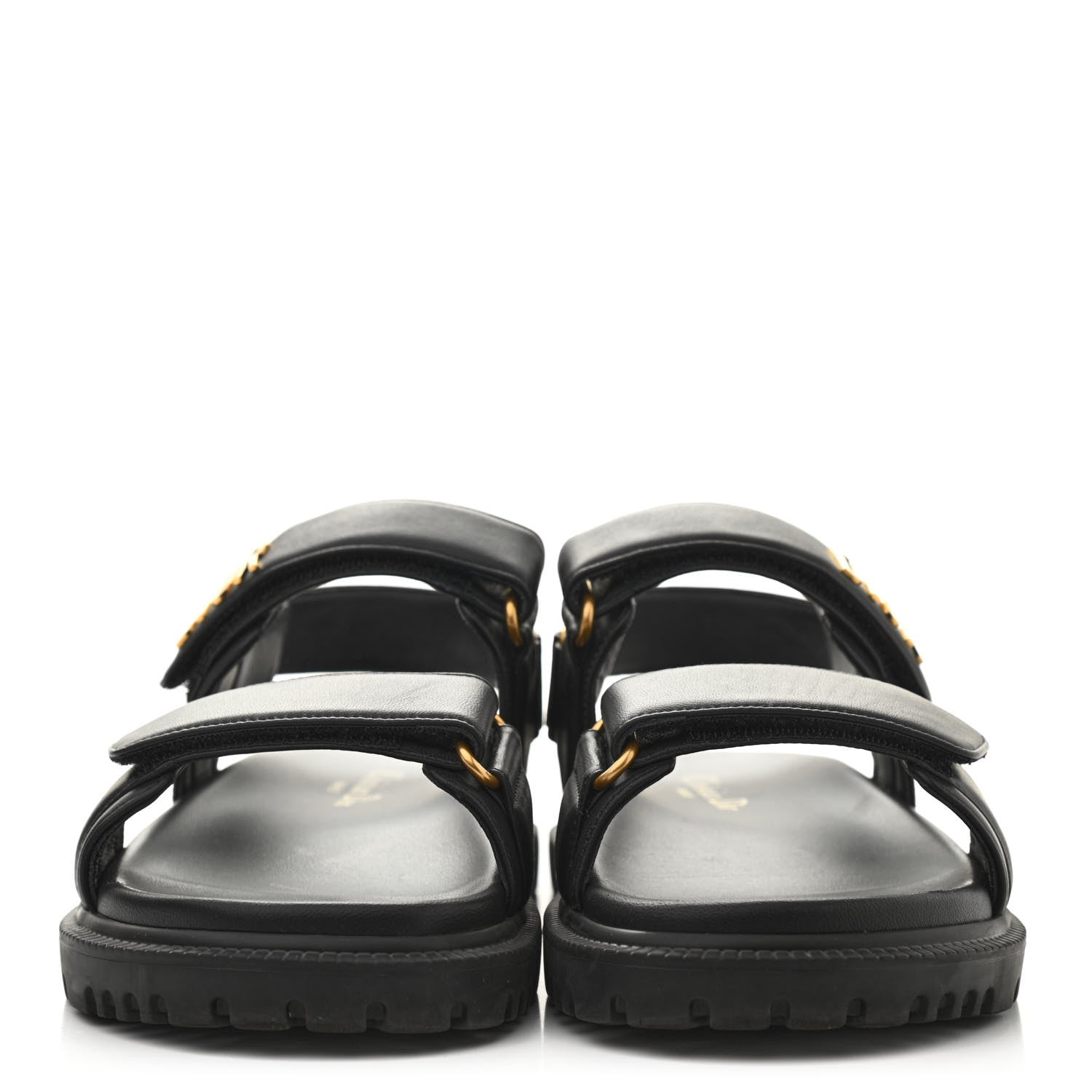 Christian Dior Lambskin Dioract 10mm Sandals 37.5 Black 2 of 20