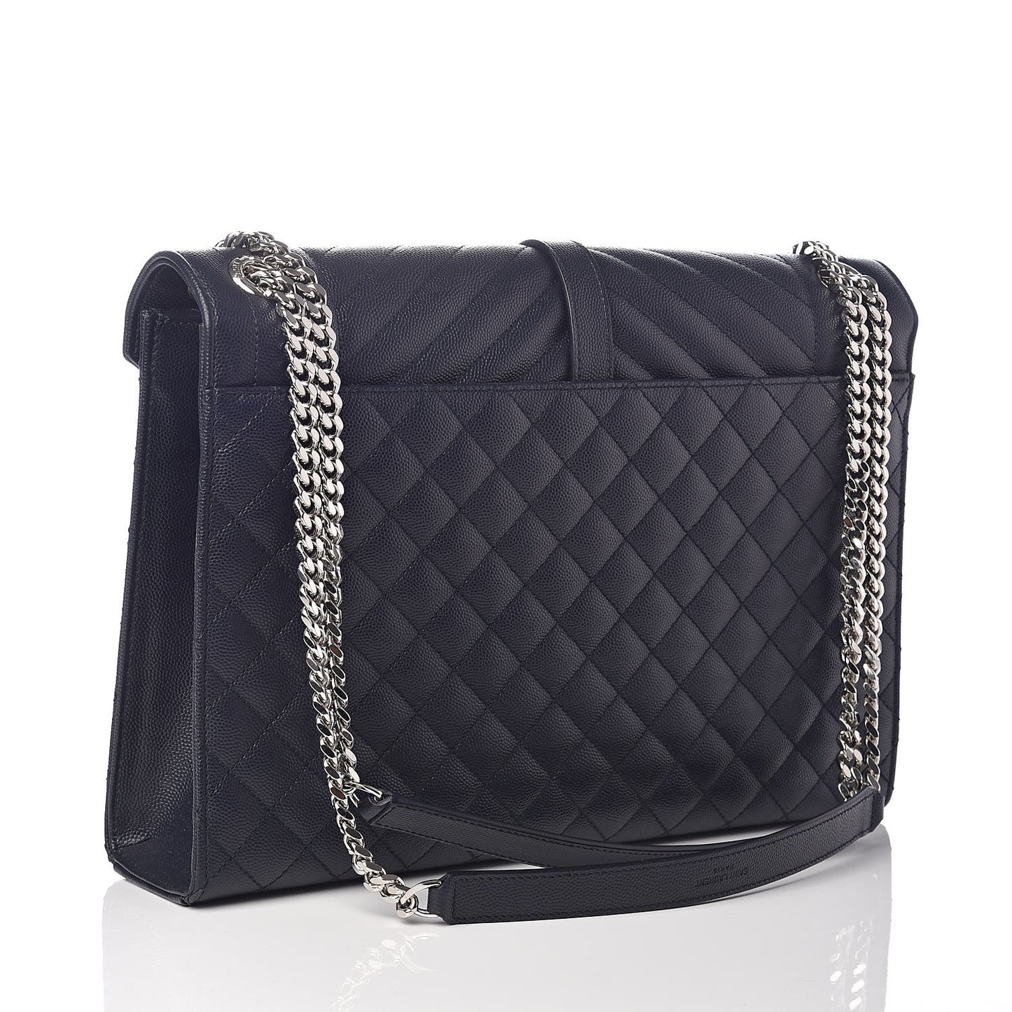 Grain De Poudre Large Tri-Quilt Monogram Satchel Deep Marine