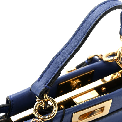 Fendi Shiny Nappa Micro Peekaboo Iconic Satchel Bluette 15 of 16