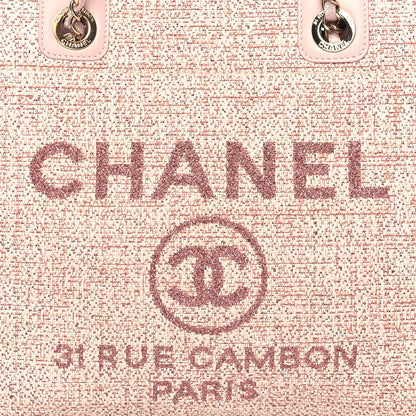 Chanel Lurex Boucle Small Deauville Tote Pink 8 of 10