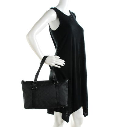 Gucci Nylon Monogram Medium Abbey Tote Black 2 of 7