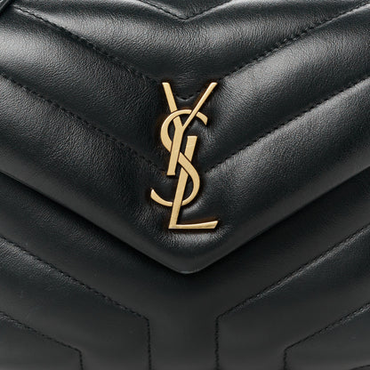 Saint Laurent Calfskin Y Quilted Monogram Toy Loulou Crossbody Bag Black 9 of 12