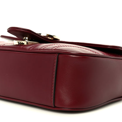 Gucci Calfskin Matelasse Mini GG Marmont Shoulder Bag Rosso Ancora 11 of 11