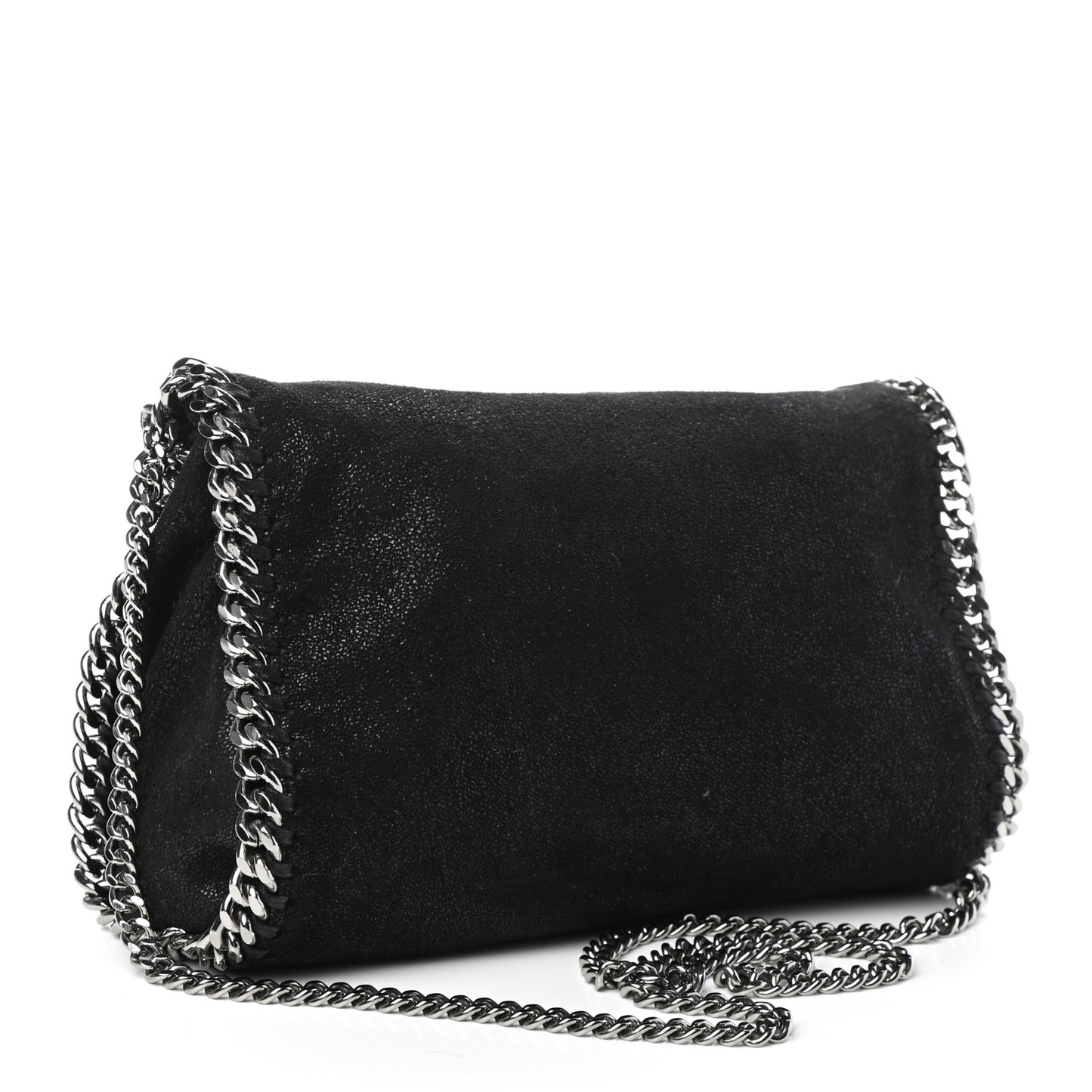 Shaggy Deer Mini Falabella Fold Over Tote Black
