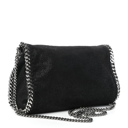 Stella McCartney Shaggy Deer Mini Falabella Fold Over Tote Black 3 of 8