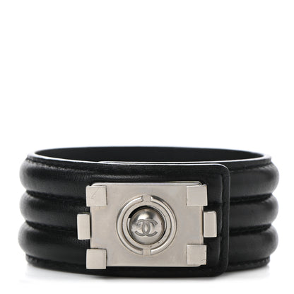 Chanel Calfskin CC Boy Bracelet L Black 1 of 6