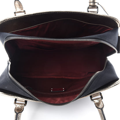 Loewe Metallic Goatskin Canvas Amazona 36 Black Silver 5 of 9