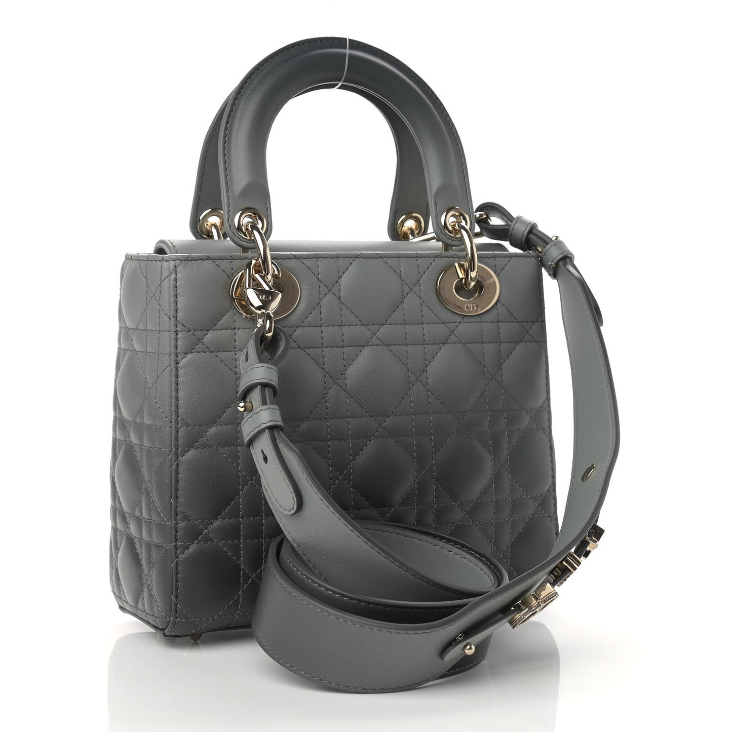 Lambskin Cannage Gradient Small My ABCDior Lady Dior Grey
