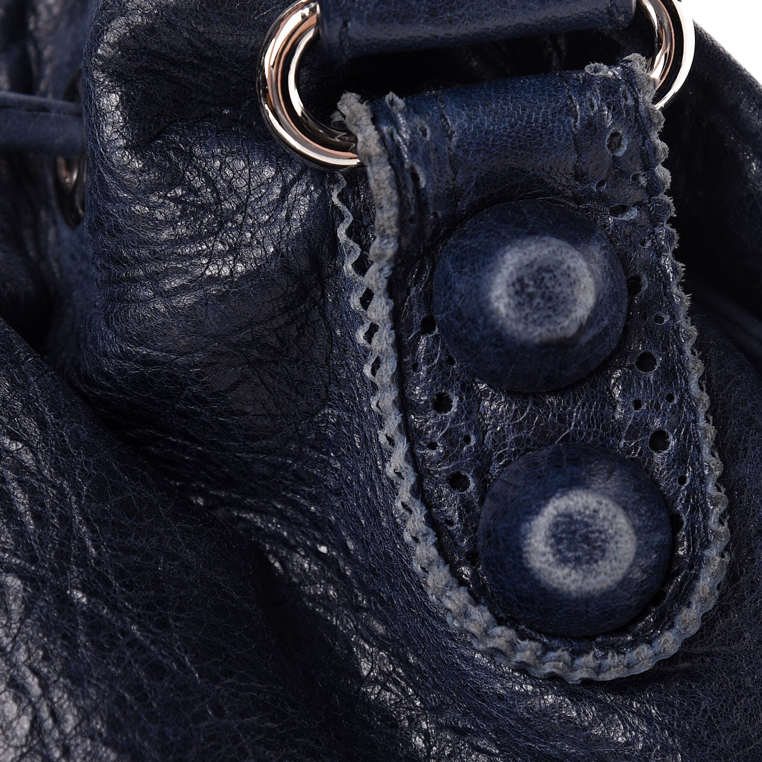 Balenciaga Agneau Giant Brogues Hardware Pompon Marine 15 of 18