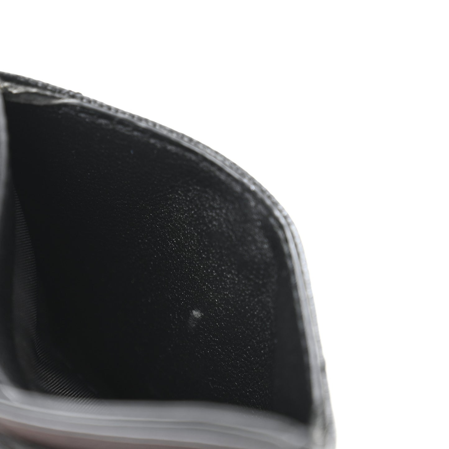 Grain De Poudre Matelasse Chevron Monogram Credit Card Case Black