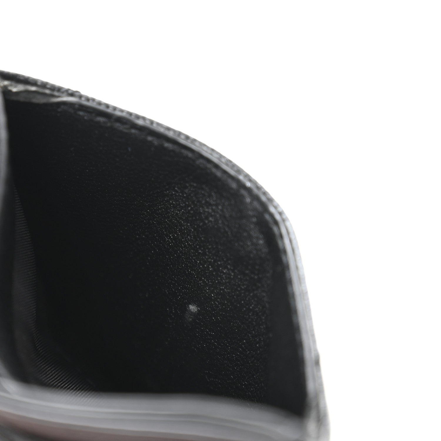 Saint Laurent Grain De Poudre Matelasse Chevron Monogram Credit Card Case Black 8 of 11