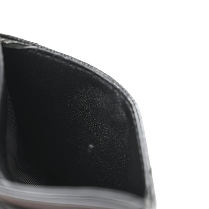 Saint Laurent Grain De Poudre Matelasse Chevron Monogram Credit Card Case Black 8 of 11