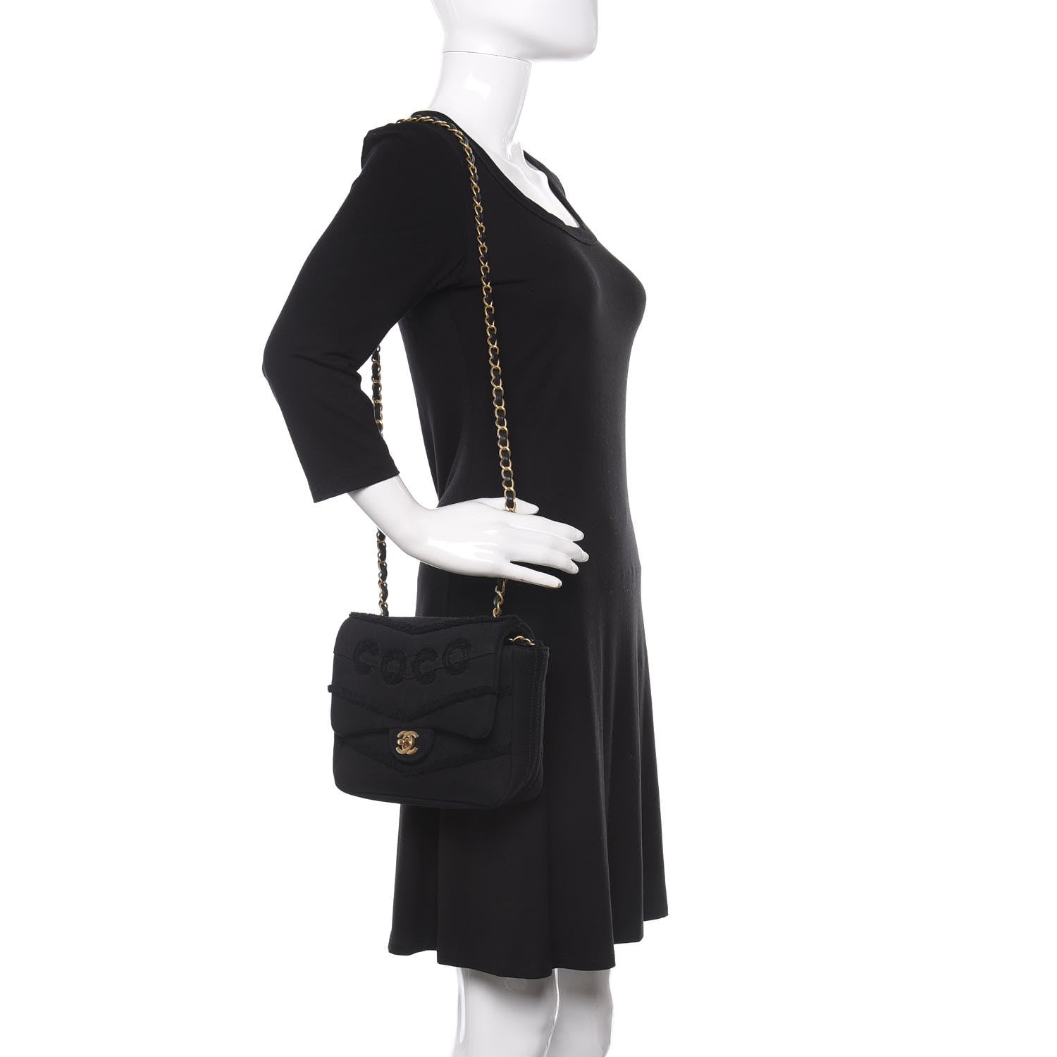 Chanel Denim Coco Flap Black 2 of 11