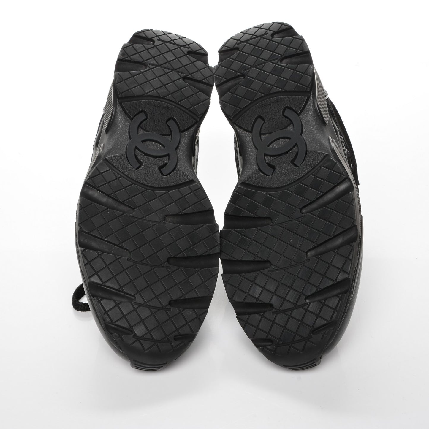 Toile Suede Calfskin CC Sneakers 36.5 Black