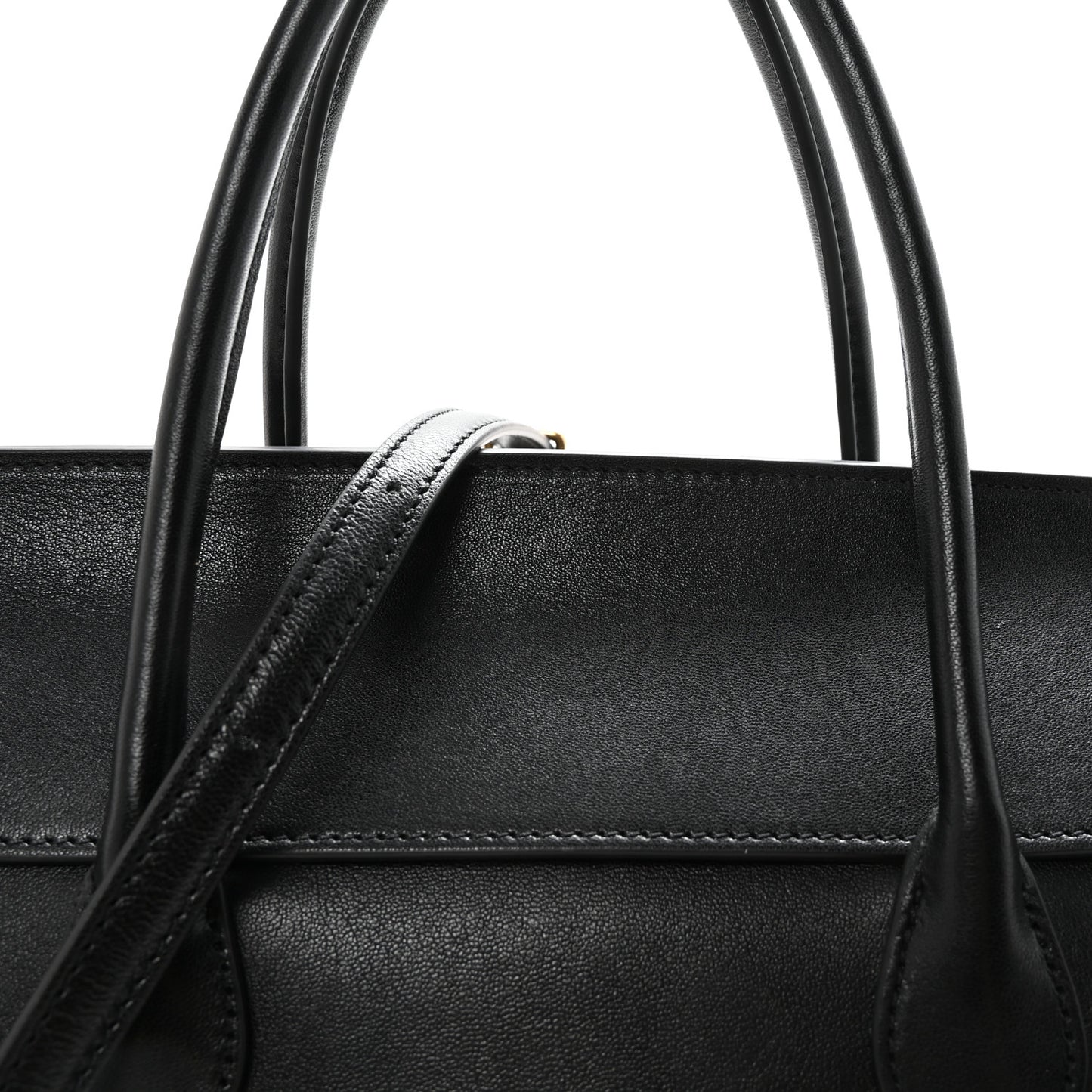 Supple Shiny Lambskin Luggage Black