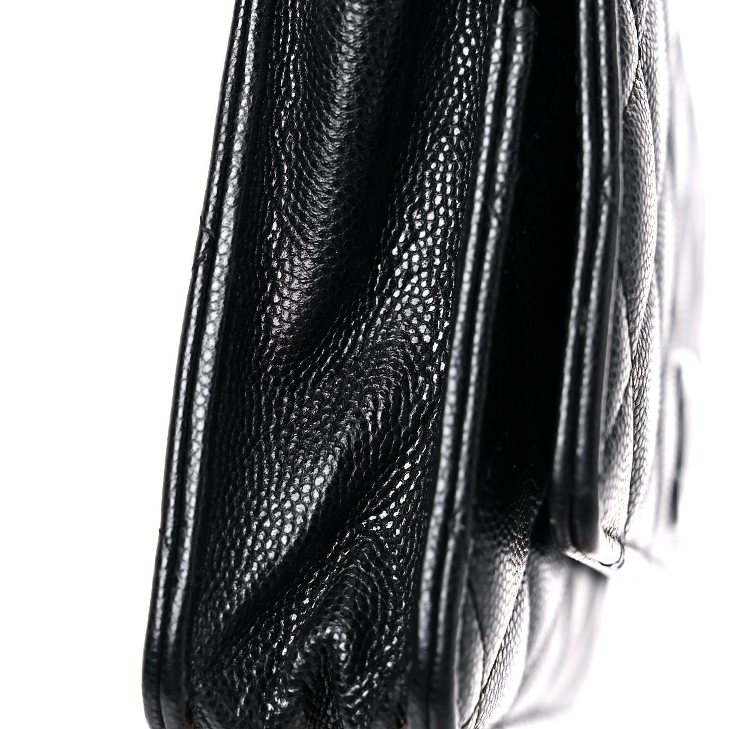 Caviar Quilted My Everything Wallet On Chain WOC Black