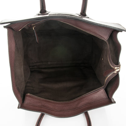 Celine Drummed Calfskin Mini Luggage Dark Brown 5 of 11