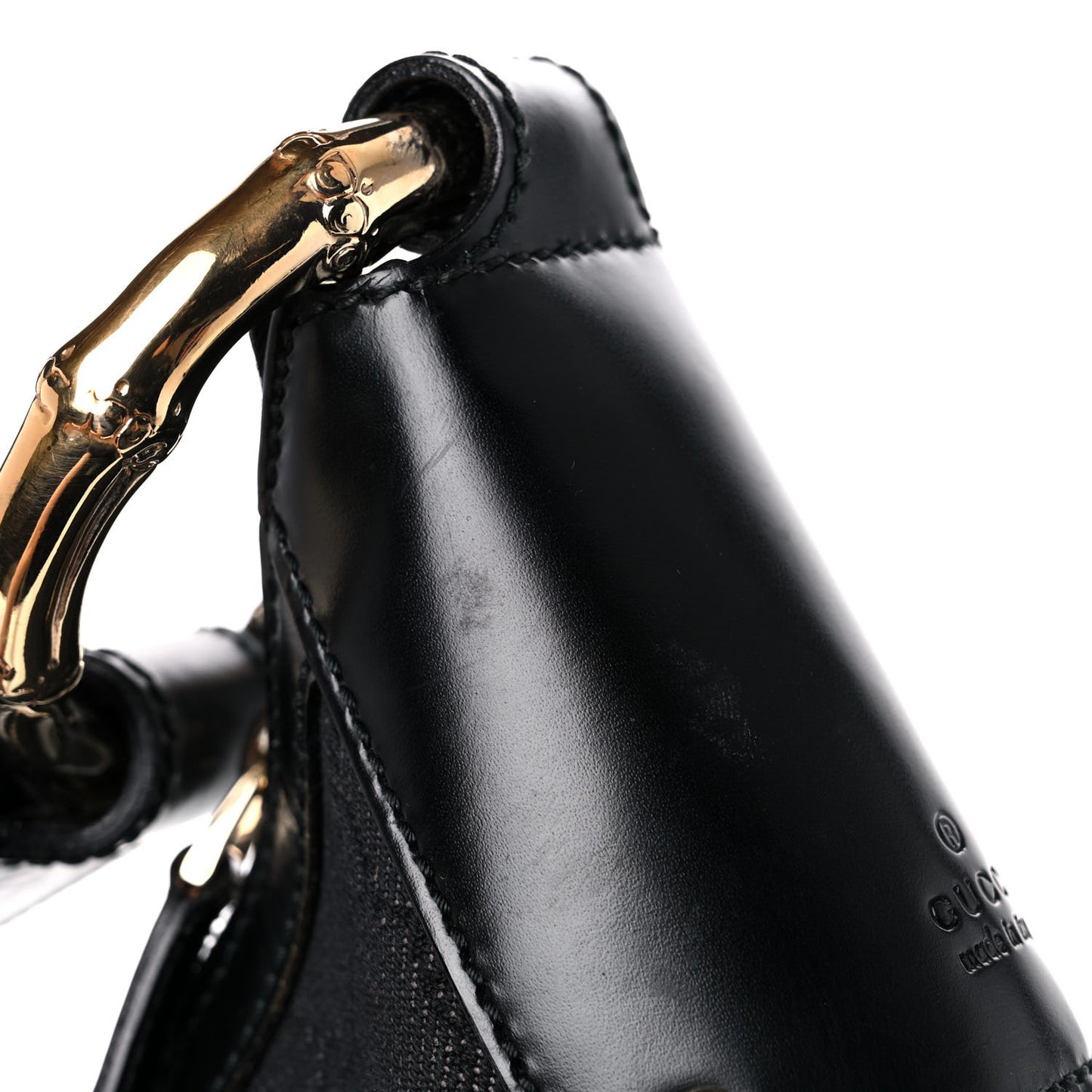 Monogram Half Moon Bamboo Ring Hobo Black