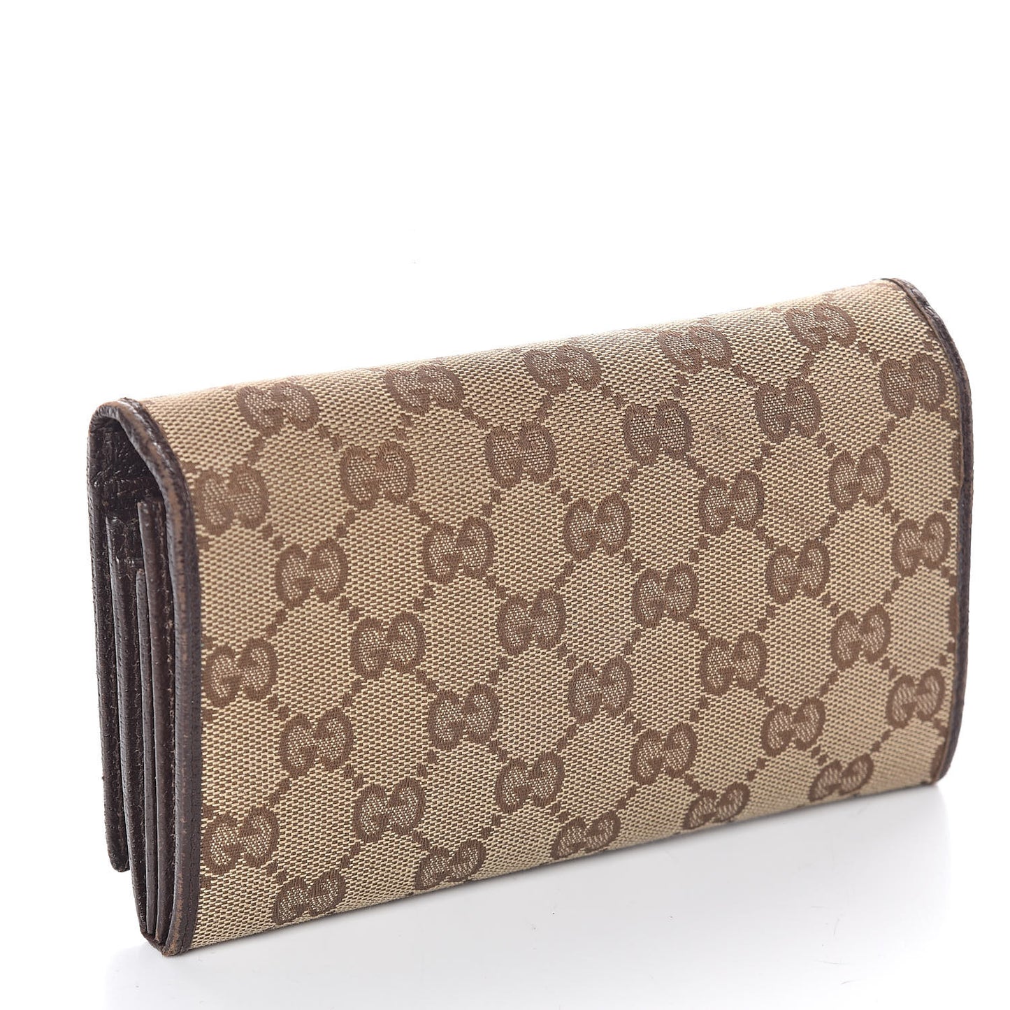 Monogram Metal Bar Continental Flap Wallet Brown