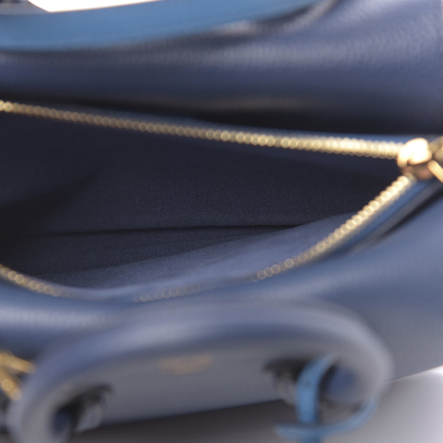 Grained Calfskin Mini Milla Tote Navy