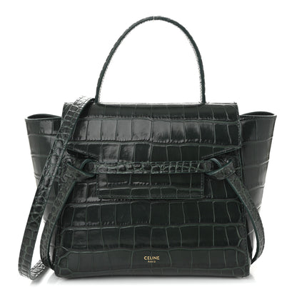Celine Calfskin Crocodile Embossed Nano Belt Bag Amazone 1 of 10