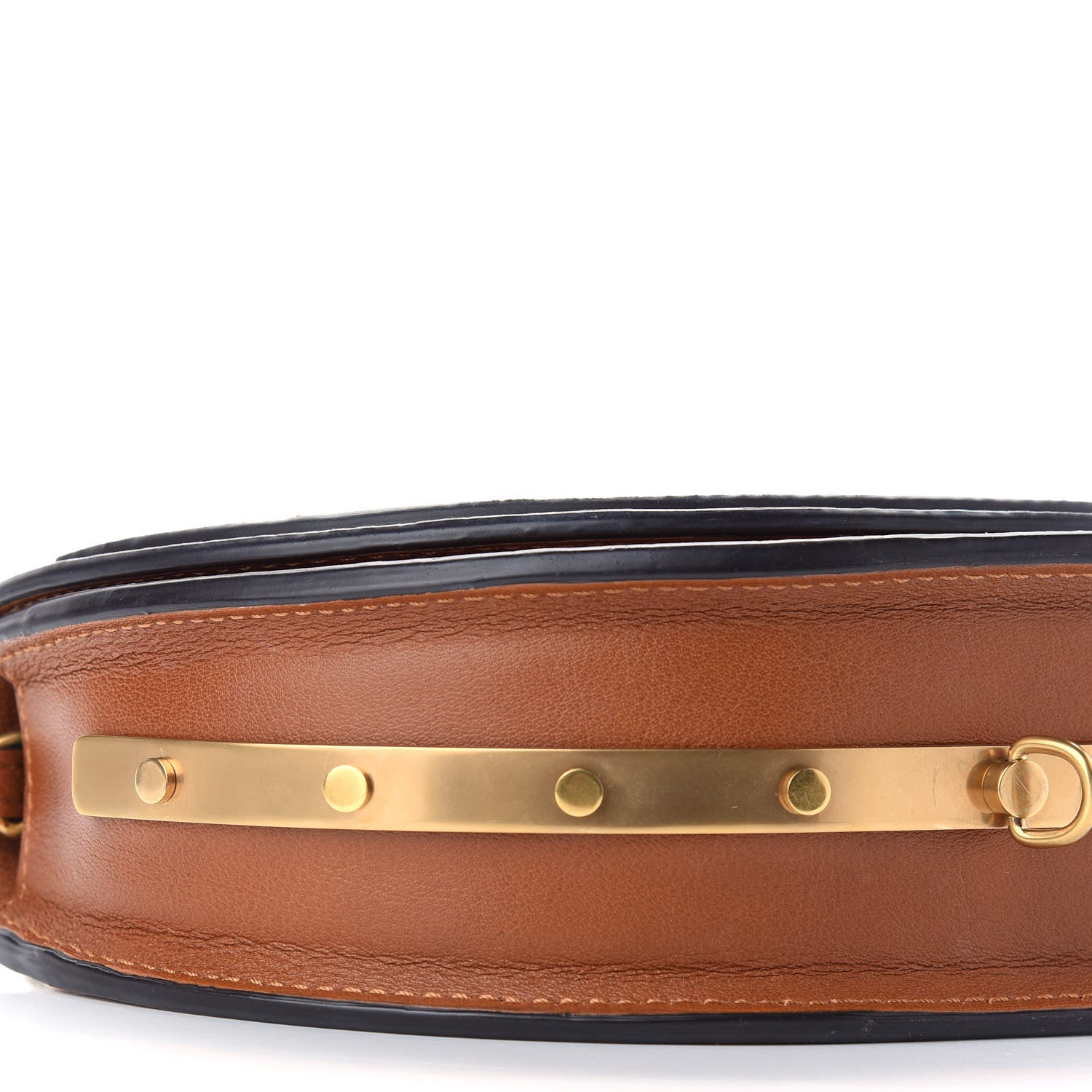 Chloe Calfskin Small Nile Bracelet Minaudiere Bag Caramel 8 of 10