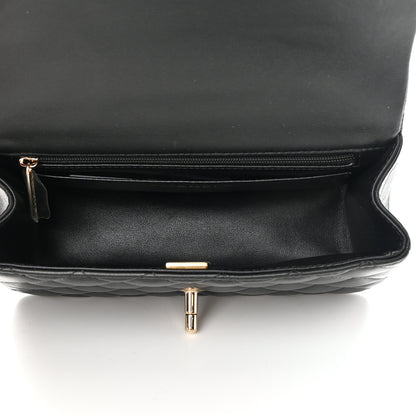 Chanel Lambskin Quilted Mini Top Handle Rectangular Flap Black 5 of 13