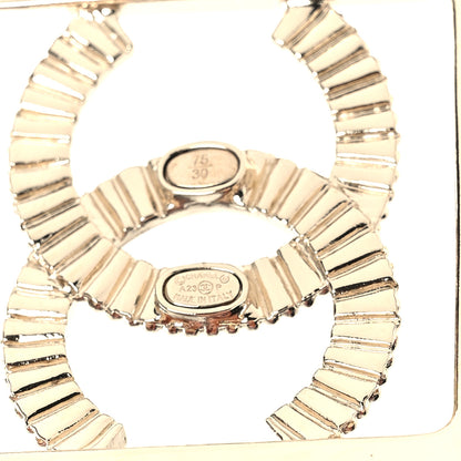 Chanel Lambskin Crystal Ruched CC Belt 75 30 Black 75 30 Black 3 of 4