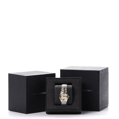 David Yurman Stainless Steel 18K Rose Gold Diamond Mother of Pearl 30mm Classic Quartz Watch 9 of 9