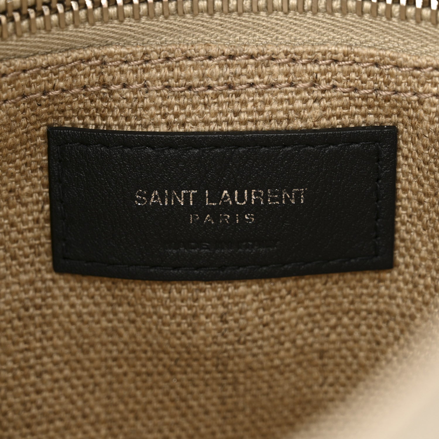 Saint Laurent Linen Calfskin Rive Gauche Backpack Greggio Natural 6 of 11