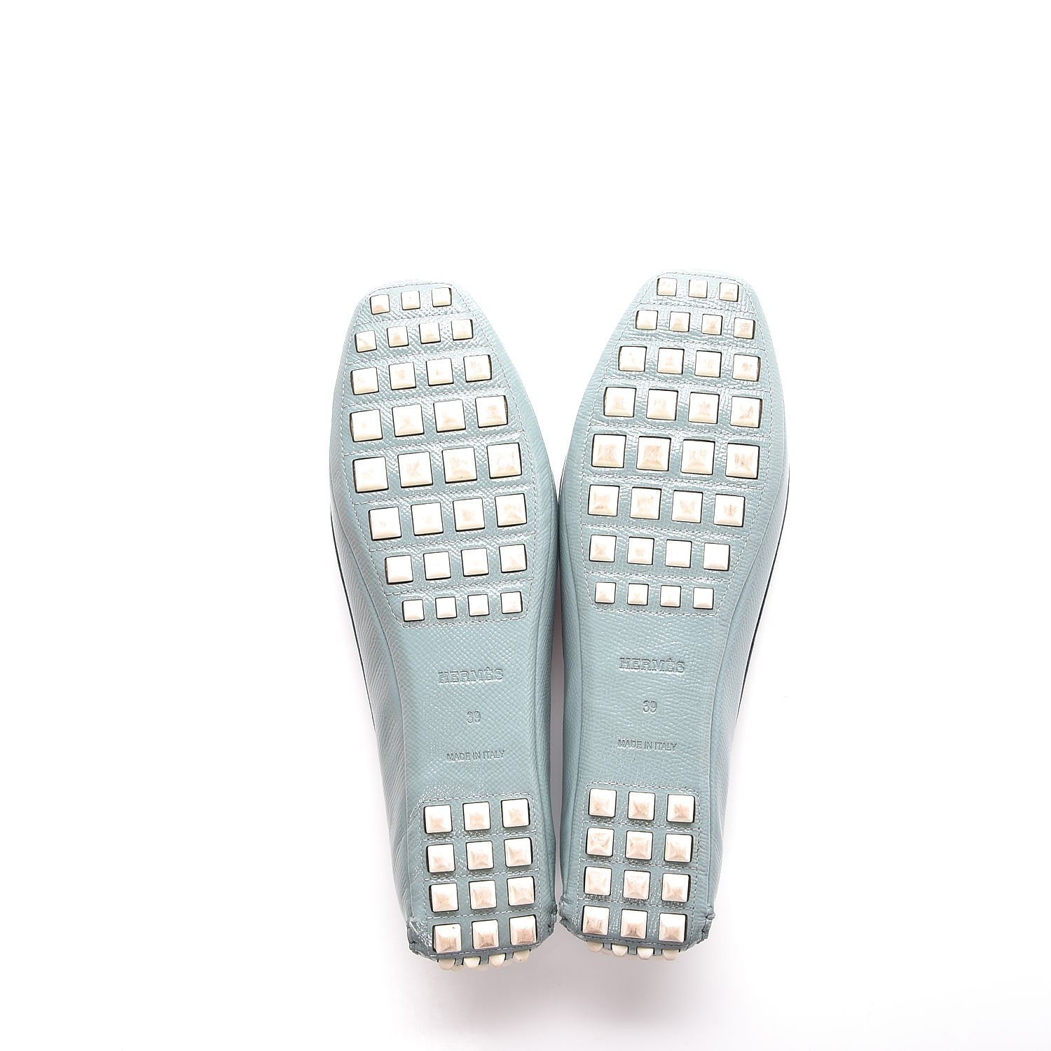 Hermes Patent Epsom Liberty Ballerina Flats 39 Ciel 7 of 12