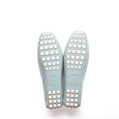 Hermes Patent Epsom Liberty Ballerina Flats 39 Ciel 7 of 12