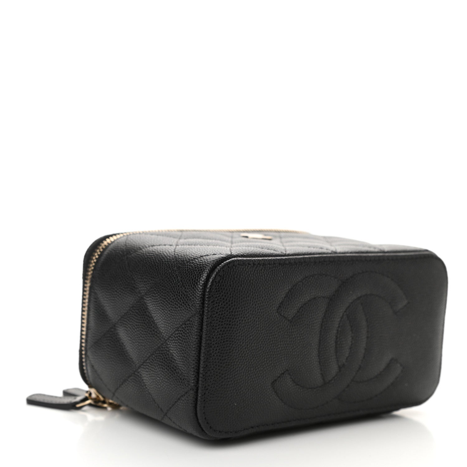 Chanel Caviar Quilted Small Vanity Case With Chain Black 4 of 12