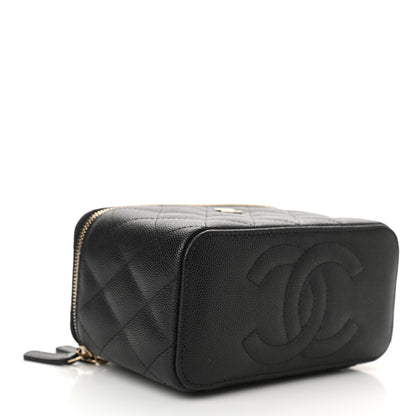 Chanel Caviar Quilted Small Vanity Case With Chain Black 4 of 12