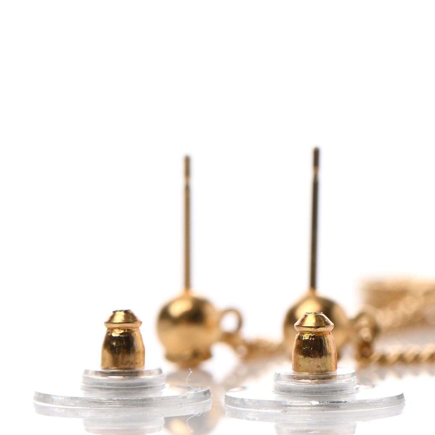 CC Drop Earrings Matte Gold